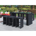 Popular outdoor furniture garden bar sets poly rattan wicker chairs